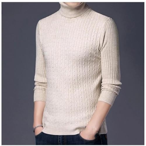 Men Winter Slim Sweatersturtle Neck Wool Long Sleeve Warm Knit High Sweater Turtleneck3