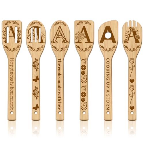 Cuillères en bois gravées fleuries pour sublimer vos repas - 2