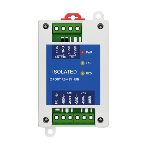 Repetidor RS485 de 2 canales, grado industrial, E810 R12, aislamiento de señal de alimentación, protección ESD, CC 8 28 V, montaje en riel de alta velocidad