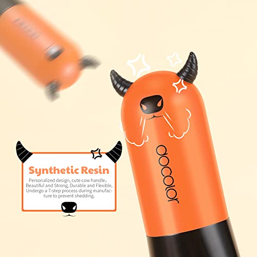 Docolor Fan Brush Professional Face Makeup Brush Highlighting Kabuki Premium Synthetic Hairs Cosmetic Tool, Red Bull Fan Brush #TOP3