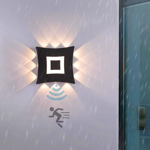 Applique Murale Étanche IP65 avec Détecteur de Mouvement Lampe 18W