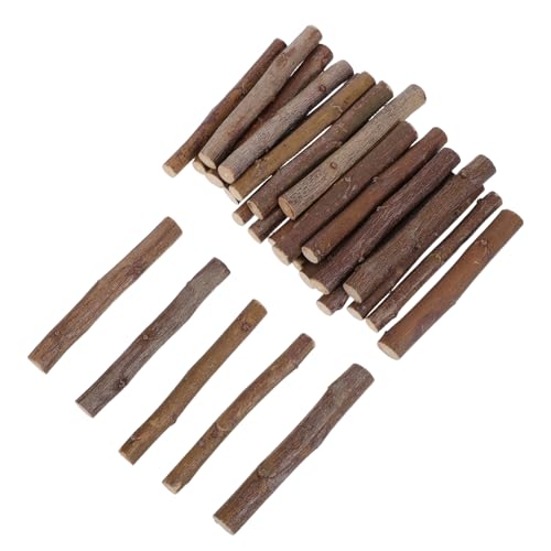 jojofuny Lot de Bâtonnets de Bois Naturels Ronds 8-10 Mm Diamètre, 8 Cm Longueur, 100 G Brindilles Décoratives Rustiques pour Loisirs Créatifs, Bricolage Diy, Centres de Table de Ferme