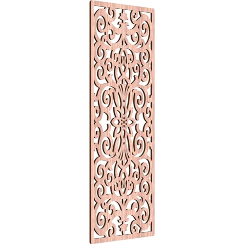Image of Buel Decorative Pierced Fretwork Wood Wall Panels, 21 3 /8 inchW x 54 3 /8 inchH x 3 /8 inchT, Walnut