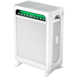 KNKA APH4000 Purificateur d'air pour chambre à coucher, grande pièce jusqu'à 500 m², filtre à air HEPA avec préfiltre lavable, vérificateur AHAM, affichage AQI, mode écologique, mode animal de