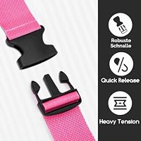 WISYOK Koffergurt, 2 Stück, 130-250cm, Rosa, Kofferband Gurt Auffällig – Ansicht 4