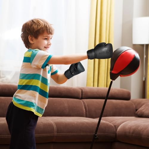 FIVING Kinder Boxhandschuhe für Jungen und Mädchen,Jugendboxen Trainingshandschuhe für 3-15,Kinder Sparring Boxhandschuhe für Boxsack, Kickboxen, Muay Thai, MMA (schwarz, 4oz)