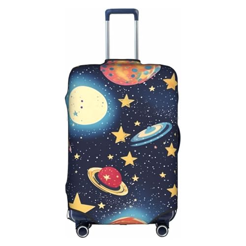 Starry Sky Universe Space Tsa Approved Luggage Cover For 18-32 Inch Suitcases Scratch-Resistant Stretch Luggage Cover