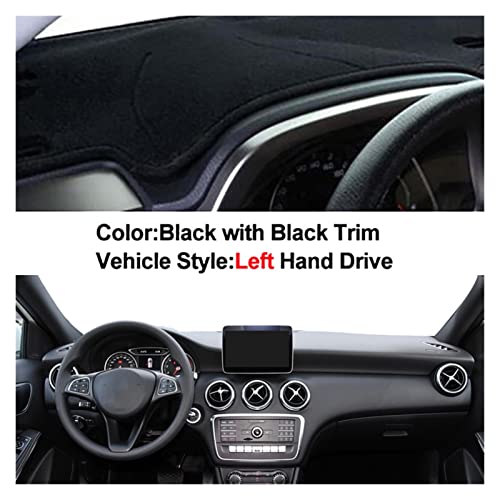 Cubierta de salpicadero para coche W176, solución a grietas de panel interior LHD negro 2