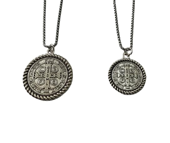 See full amazon price history chart for Saint Benedict Medal Protection Pendant Necklace Stay Away Satan Excorsism Couples Combo (1.50" & 1" Diameter Each) - Stainless Steel Chain (Couple) Saint Benedict Medal Protection Pendant Necklace Stay Away Satan Excorsism Couples Combo (1.50" & 1" Diameter Each) - Stainless Steel Chain (Couple) (B0CL9PV893) Amazon Price History, Amazon Price Tracker