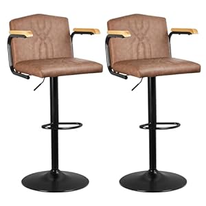 VECELO Bar Stools Set of 2, Adjusta...