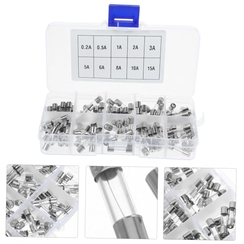 Kit de fusibles tubulares para automóvil, 100 piezas, 0,5 A a 15 A, repuestos para automóvil, RV, camiones y motocicletas miniatura 3