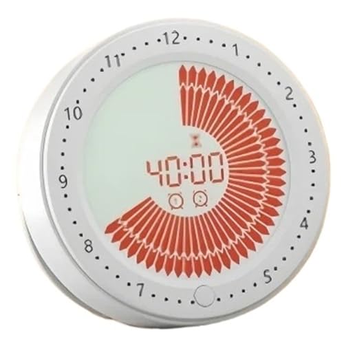 キッチンビジュアルタイマー、60分2目覚まし時計カウントダウンマグネット式(1pcs)