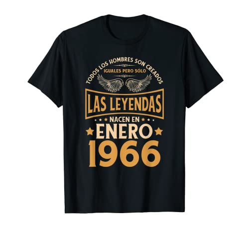 Cumpleaños Hombre Regalos Las Leyendas Enero 1966 Camiseta