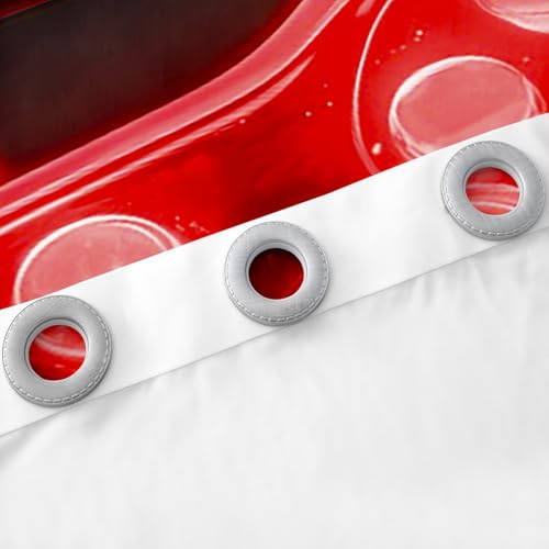 Rideau occultant gaming filtrant les reflets d'écran - Voilage de fenêtre néon rouge - 7