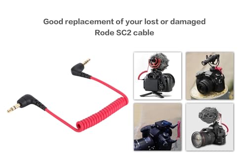 Alphatec Replacement SC2 Coiled Microphone Cable for Cameras Video Recorders 3.5mm Stereo TRS Male to 3.5mm Male Stereo TRS Adapter - Image 3