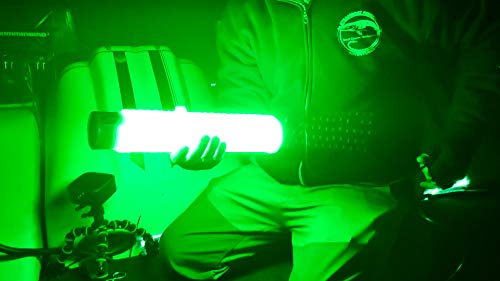 Green Blob Outdoors Jumbo Underwater fishing light for Docks 30,000 Lumen Green 600 LED 110 volt AC with 3 prong plug includes Timer w/Photocell, Night Fish Attracting 110 Volt Light, 30ft Power Cord