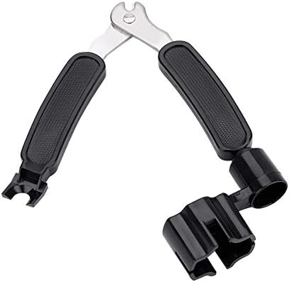 Guitar String Cutter, Black 3-In-1 Guitar String Winder Cutter Bridge Pin Puller for Bass GuitarCleaning, repair and maintenance