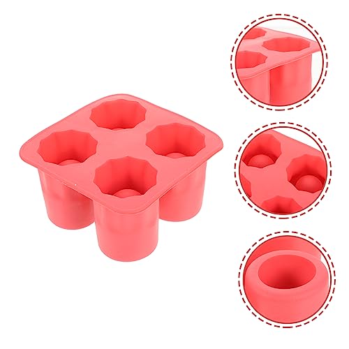Molde de Hielos Flexible de Silicona Rojo miniatura 4