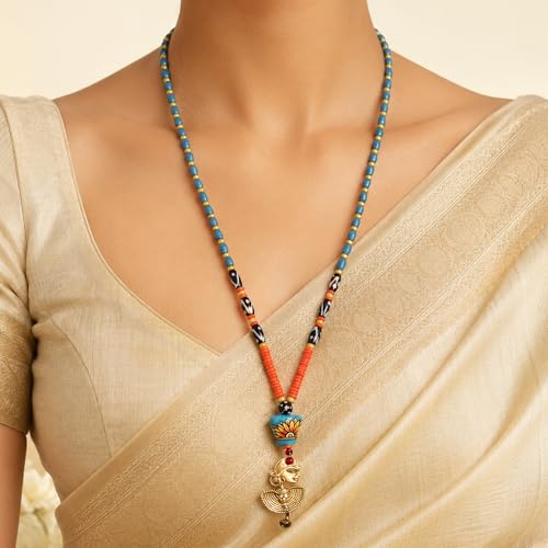 Image of AAKRITI ART CREATIONS Handcrafted Tribal & Ethnic Necklace Collection | Royal, Empress & Nomadic-Inspired Artisan Jewelry | Moonstone, Henna, Floral & Carnival Designs for Women