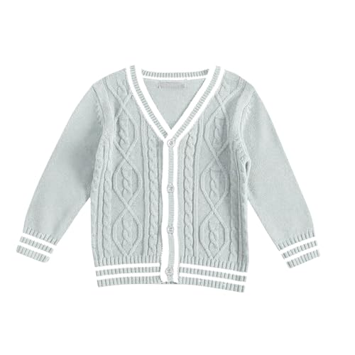 Girls Knit Cardigan Casual Long Sleeve V Neck Button Up Sweater Open Front Fall Winter Cotton Jacket Cute Vintage Outwear