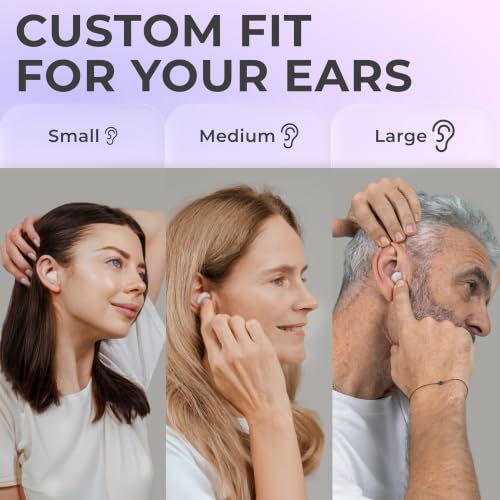 Image of Peace&Quiet PQ Wax Ear Plugs for Sleeping, Swimming - 30 Soft Noise Cancelling Silicone Gel Wax Earplugs for Sleep and Swimmers, Ear Protection with Sound Blocking Level of 32 Db, Lavender