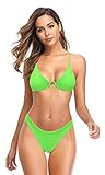 El traje de baño de bikini push up de dos piezas, no solo realza las curvas de tu busto , sino que no corre el riesgo de verse a través de él. Conjunto de bikini sexy de dos piezas con colores sólidos para un look favorecedor.