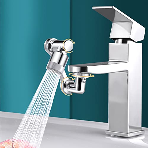 Aérateur de robinet d'évier de cuisine à 1080 degrés, double fonction, universel, rotatif, grand angle, filtre anti-éclaboussures Cover