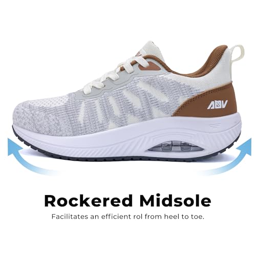 Image of QAUPPE Womens Walking Shoes with Arch Support Athletic Orthotic Sneakers for Women Foot Pain Relief