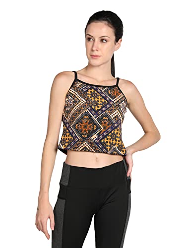 Image of CHKOKKO Women's Polyester Regular Fit Crop Top