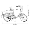 MUCSAH Bikes,Three Wheel Bike, Adult Tricycle 7 Speed Bicycle with Seat Backrest & Large Basket Three Wheel Cruiser Bike for Recreation Shoppipicnics Cyclipedalling #1