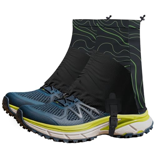 Infreecs Trail Low Gaiters Unisex wasserdichte Trailrunning-Schuhgamaschen zum Laufen Atmungsaktive Low Gamasche mit Rutschschutz & Haken Perfekt für Wandern Outdoor Camping & Klettern (Grün)