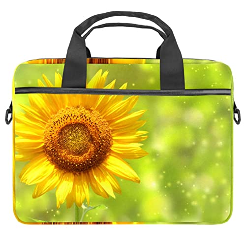 Sacoche à bandoulière pour ordinateur portable 13 à 14.5 pouces à motif tournesol jaune