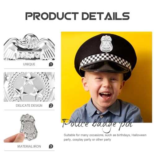ZDNT Handschellen Polizei Echt Stahl Set,Handschellen Kinder Polizei Set,Kinder Polizei Zubehör Set,Kinder Polizei Handschellen,Kinder Handschellen Polizei Kinder für Cosplay Polizei Kostüm Kinder