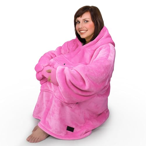 Image of Catalonia Oversized Hoodie Blanket Sweatshirt, Comfortable Sherpa Giant Pullover with Large Front Pocket for Adults Men Women Teenagers Wife Girlfriend