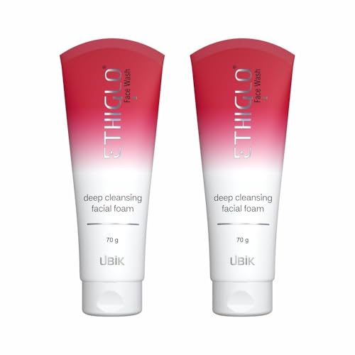 Ethiglo Deep Cleansing Facial Foam Face Wash for Healthy, Soft and Smooth Skin | Removes Dirt, Impurities and Excess Oil | Suitable for All Skin Types | Pack of 2 (70ml)