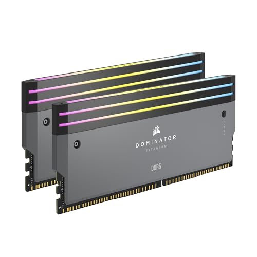 CORSAIR Dominator Titanium DDR5 RGB Light Enhancement Kit – 2X Modules – 0GB RAM – CORSAIR iCUE Compatible – Gray by Corsair - Used condition - CA$49.02