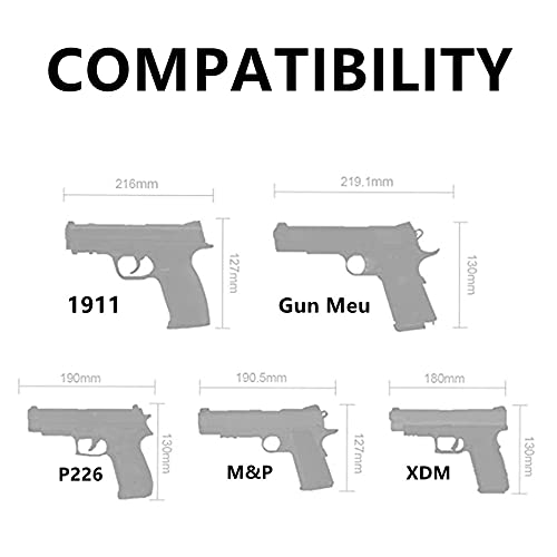 Acexier Universal Tactical Gun Holster Right Hand Molle Pistol Holster Combat Airsoft Waist Belt Holster For 1911 45 92 96 Glock(Khaki) #TOP6