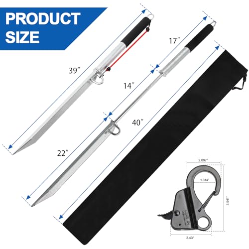 Leero 39" Sand Spike Boat Anchor Kit with 3/8" Stainless Steel Hook by Leero - Image 2