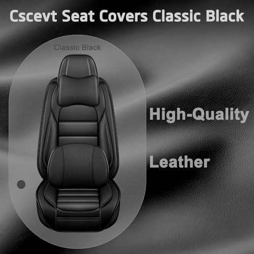 Image of Luxury Seat Covers for Ford Bronco Sport 2021-2024,2PCS Nappa Leather Car Seat Covers,Waterproof Seat Protectors Auto Seat Covers,Breathable Nonslip Interior Cover Seats for Cars(Solid Black)