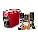 Tchibo Cafissimo mini Kaffeemaschine Kapselmaschine inkl. 30 Kapseln für Caffè Crema, Espresso und Kaffee, Rot, für Zuhause, Reisen, Camping, Büro