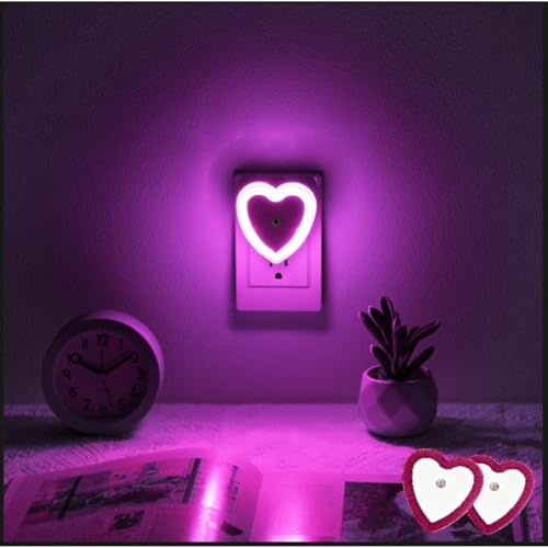 Lámpara de noche LED en forma de corazón con control smart roja
