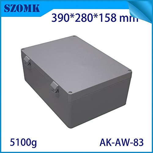 Davitu Aluminum Waterproof Connectors Distribution Box for Electronics Diy Design Weatherproof Project Case 390x280x158mm Outdoor Use