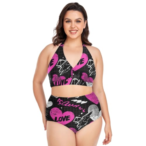 Bikini grande taille taille haute résolvant les problèmes de maintien à la plage