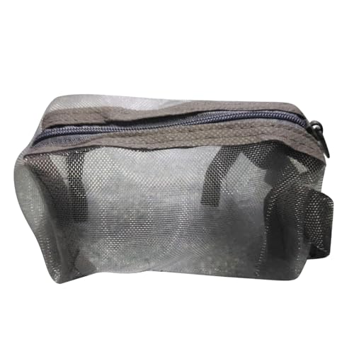 ファッショナブルな四角いナイロンメッシュ材料コイン財布カードとアクセサリー用のポータブルジッパーバッグポータブルトラベルポーチ