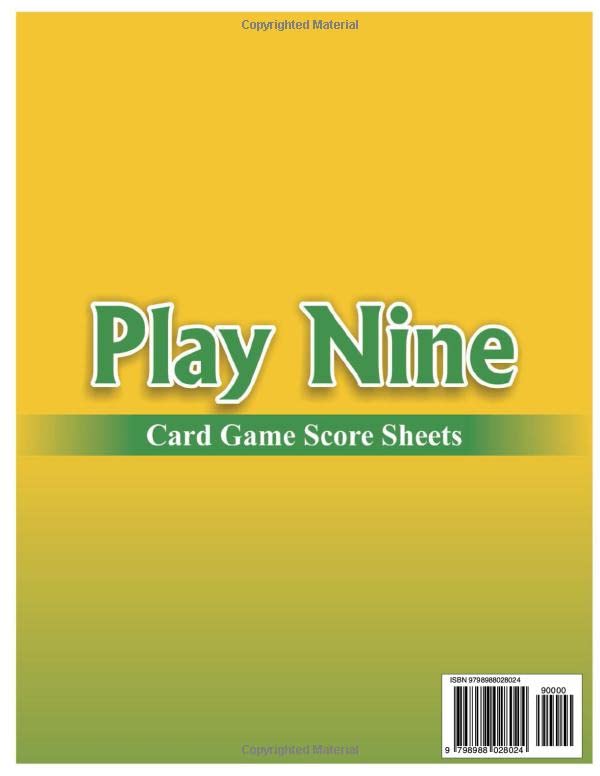 Miniatura 2 de Play Nine Score Sheets Large Print Score Pads, 8.5" x 11" 150+ Pages