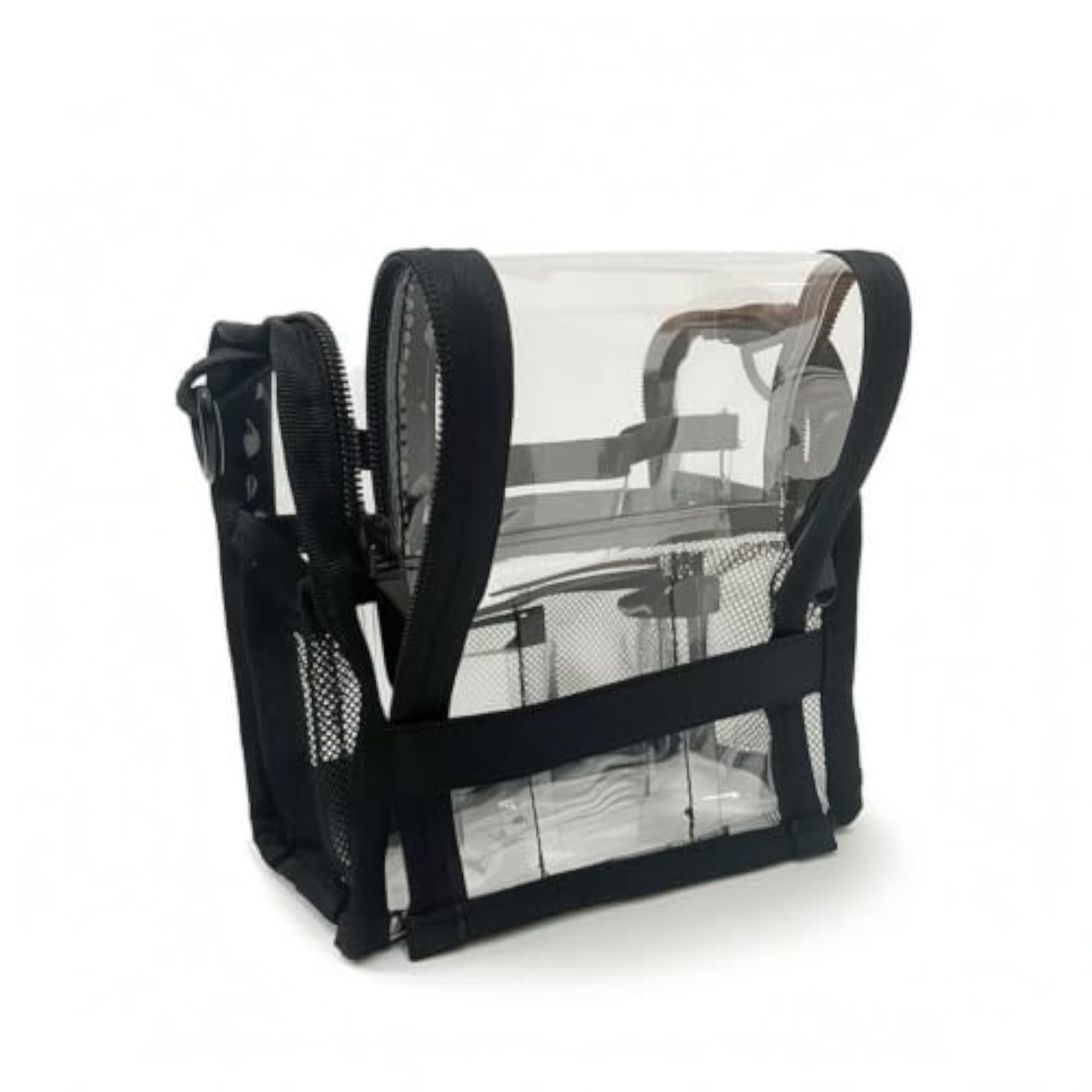 Easy to Clean Cosmetic Case, Double Layer Transparent Makeup Bag