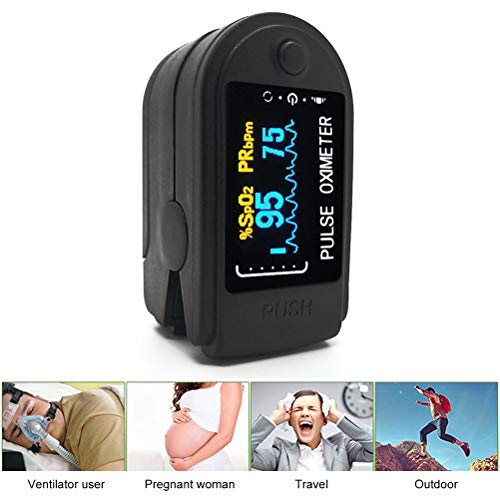 Finger Digital Pulse Oximeter Blood Oxygen Saturation Monitor Heart Rate Monitor SPO2 Health Monitors Portable Oxygen Sensor