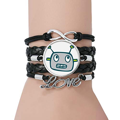 Bracelet amour noir et univers alien gris, exprimez votre passion pour l'infini