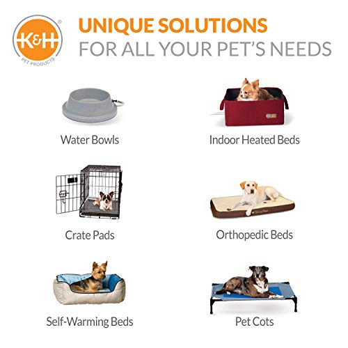 K&H Pet Products Original Dog Cot Microfleece Pad For Outdoor Raised Dog Bed, Portable Dog Cot Pad, Washable Dog Bed (Cot Sold Separately) - Tan Fleece Large 30 X 42 Inches #TOP5