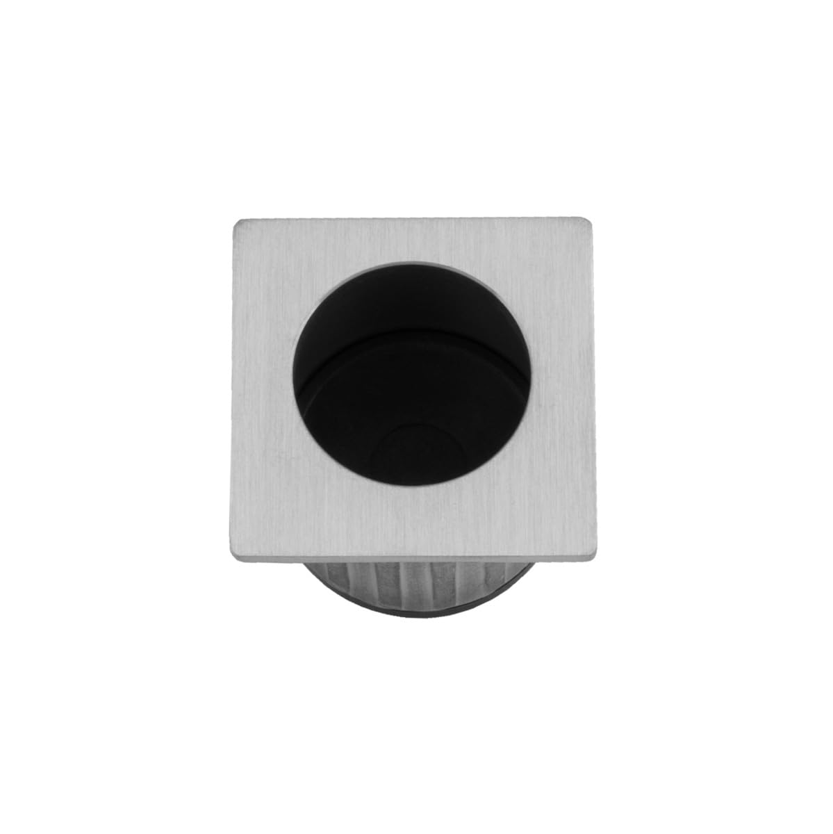 KOOPLES HARDWARE Sliding Door Finger Edge Pull (Square) – Flush Pull Handle for Sliding & Pocket Doors – Square Recessed Design in Satin Stainless Steel (Satin Chrome)